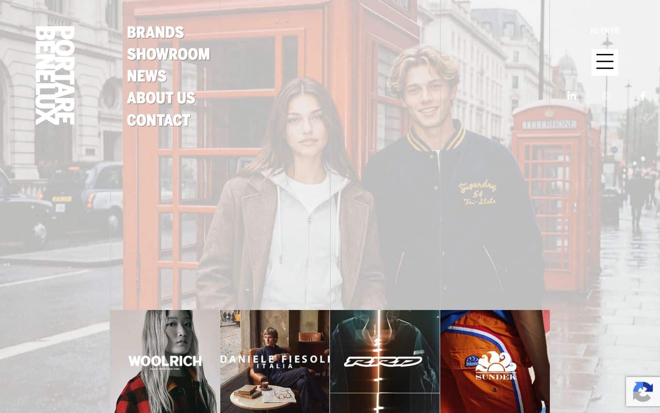 Homepage van Portare Benelux, maatwerk WordPress-website door Anders Ontwerp